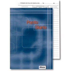 LIVRO DE PONTO DIÁRIO CAPA DURA 1/4 COM 160 FOLHAS FORONI